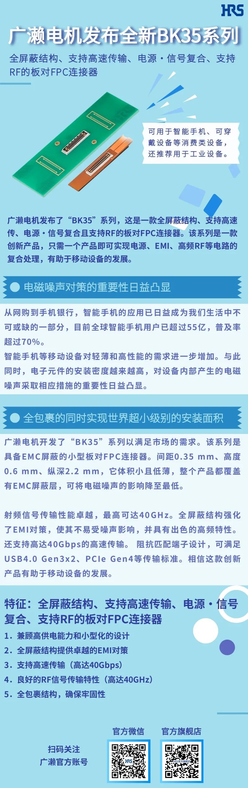 【產(chǎn)品推薦】全新浮動(dòng)板對(duì)板連接器BM54系列